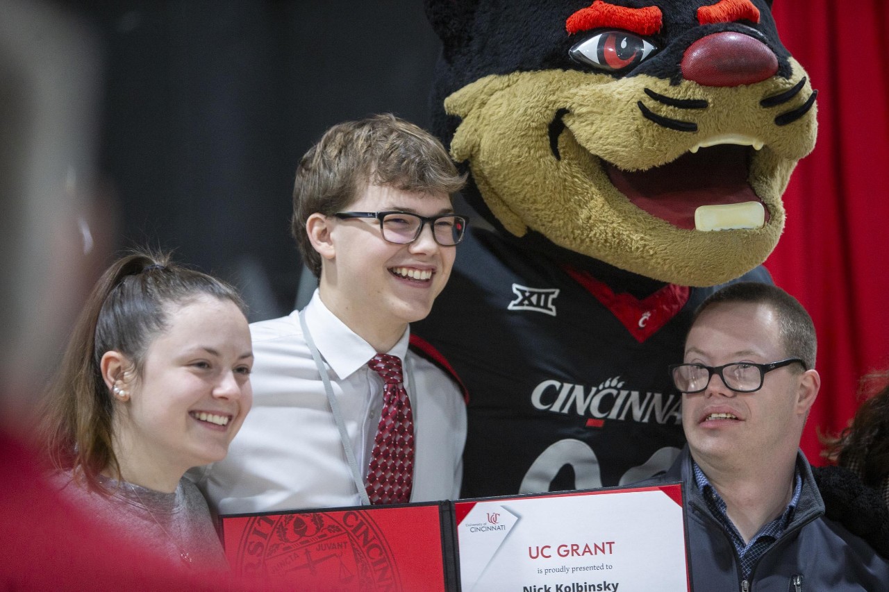 UC celebrates Decision Day 2025 student surprises at La Salle High School, Nick Kolbinsky and Owen Herzog.