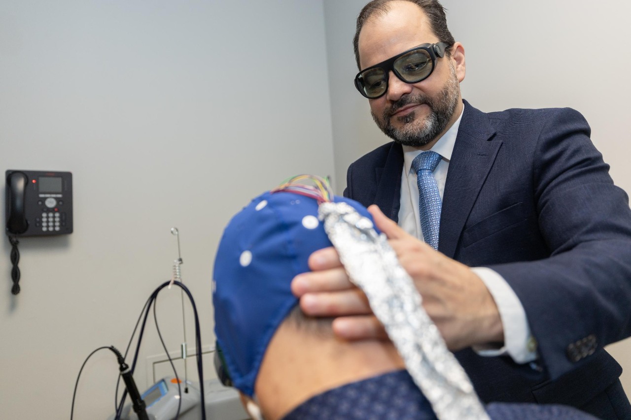 Dr. Romo-Nava has received a new grant to continue his research into using noninvasive electrical spine stimulation as a treatment for depression. In this phase of the study, the trial includes shooting a beam of laser light into patients' feet to test if that signal reaches the brain or if the stimulation stops it from getting to the brain.