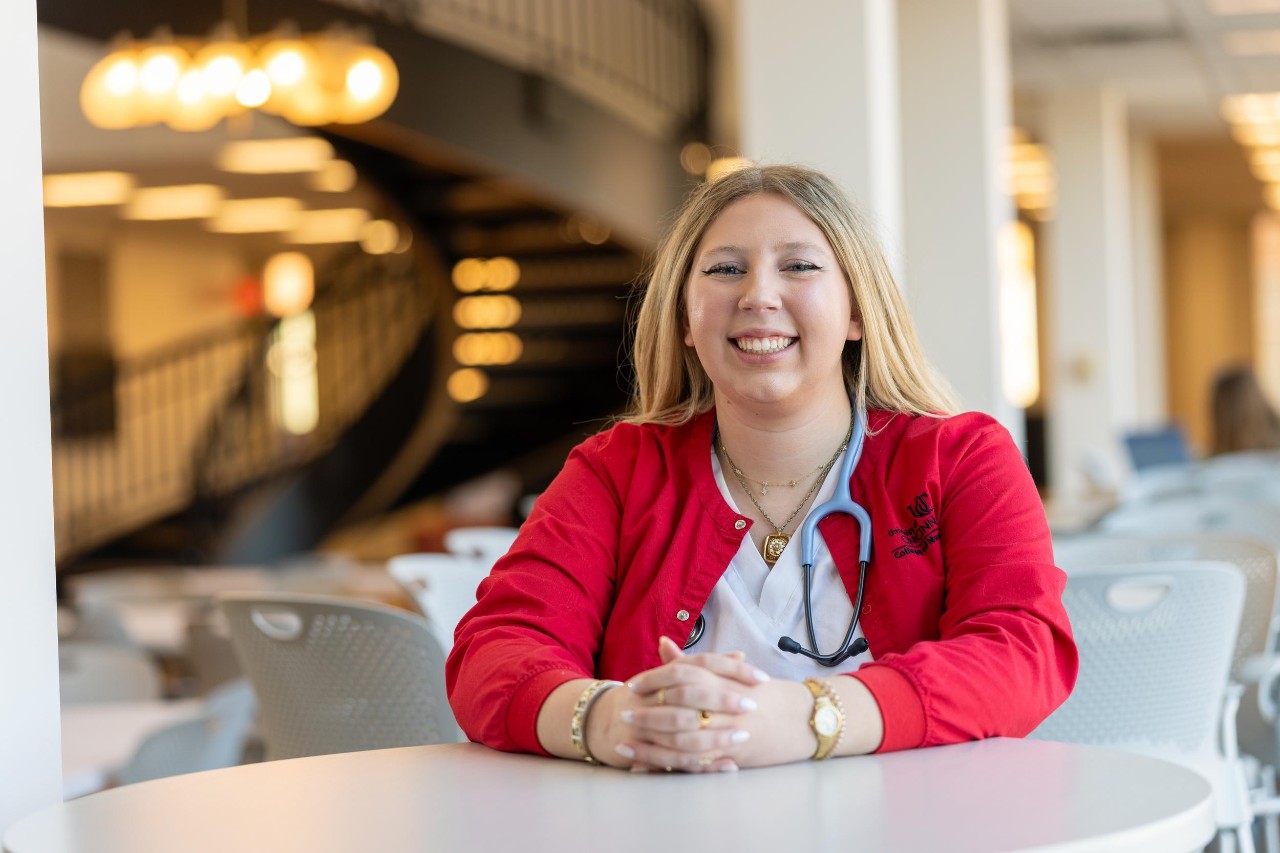 UC Nursing Student Elisse Martin is a co-op student at UC Medical Center. She is one of nearly 100 nursing students who co-op at UC Health or Cincinnati Children's.