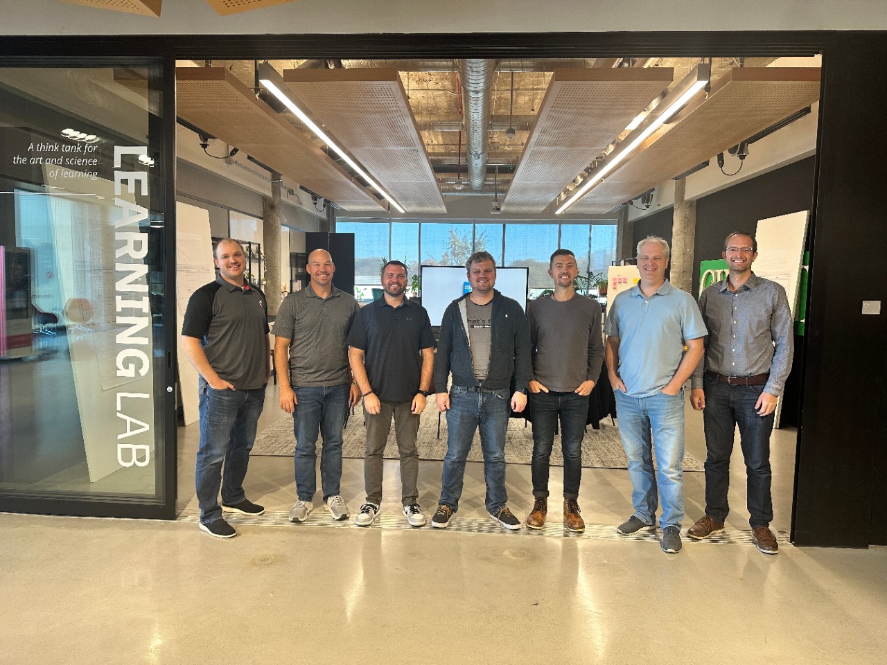 Kinetic Vision team in front of the Learning Lab