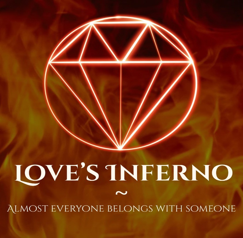 Student-designed promotional graphic for "Love's Inferno."