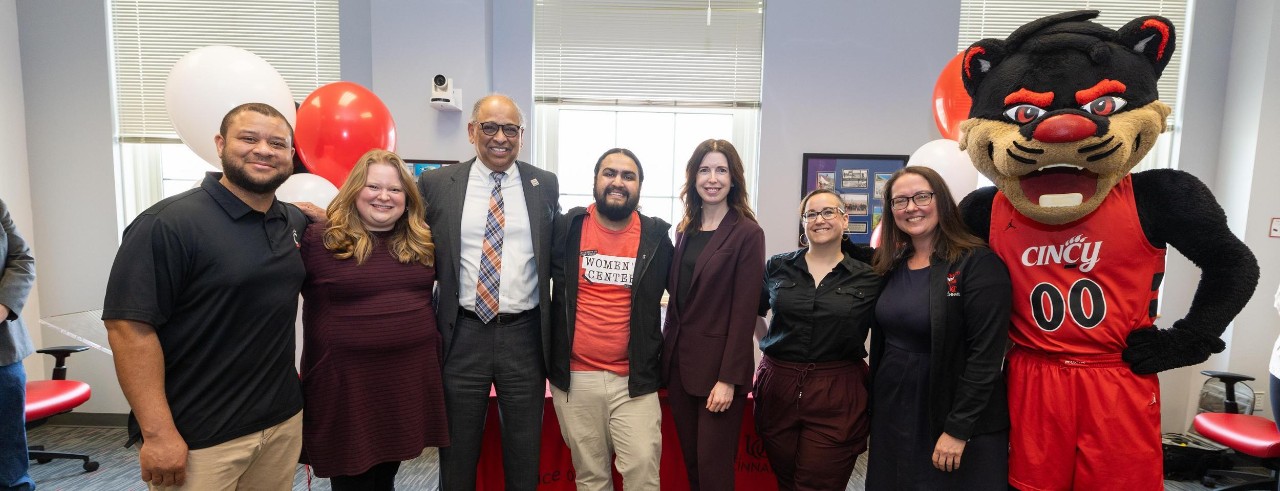 Harshman Sihra is congratulated on being named a 2025 Truman Scholar by UC president Neville Pinto and members of the campus community.