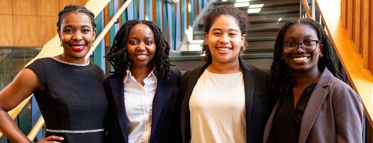 Trinity Marsh and three friends she met at the University of Michigan Future Public Health Leaders Program 