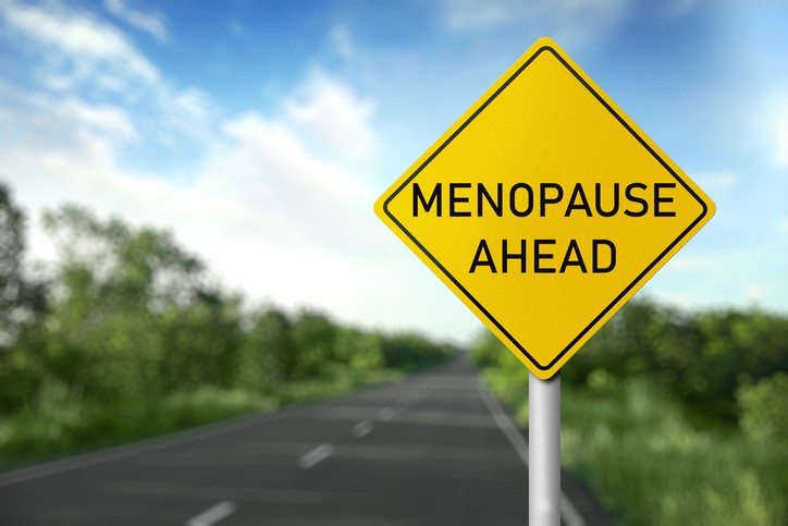 Menopause Ahead road sign 