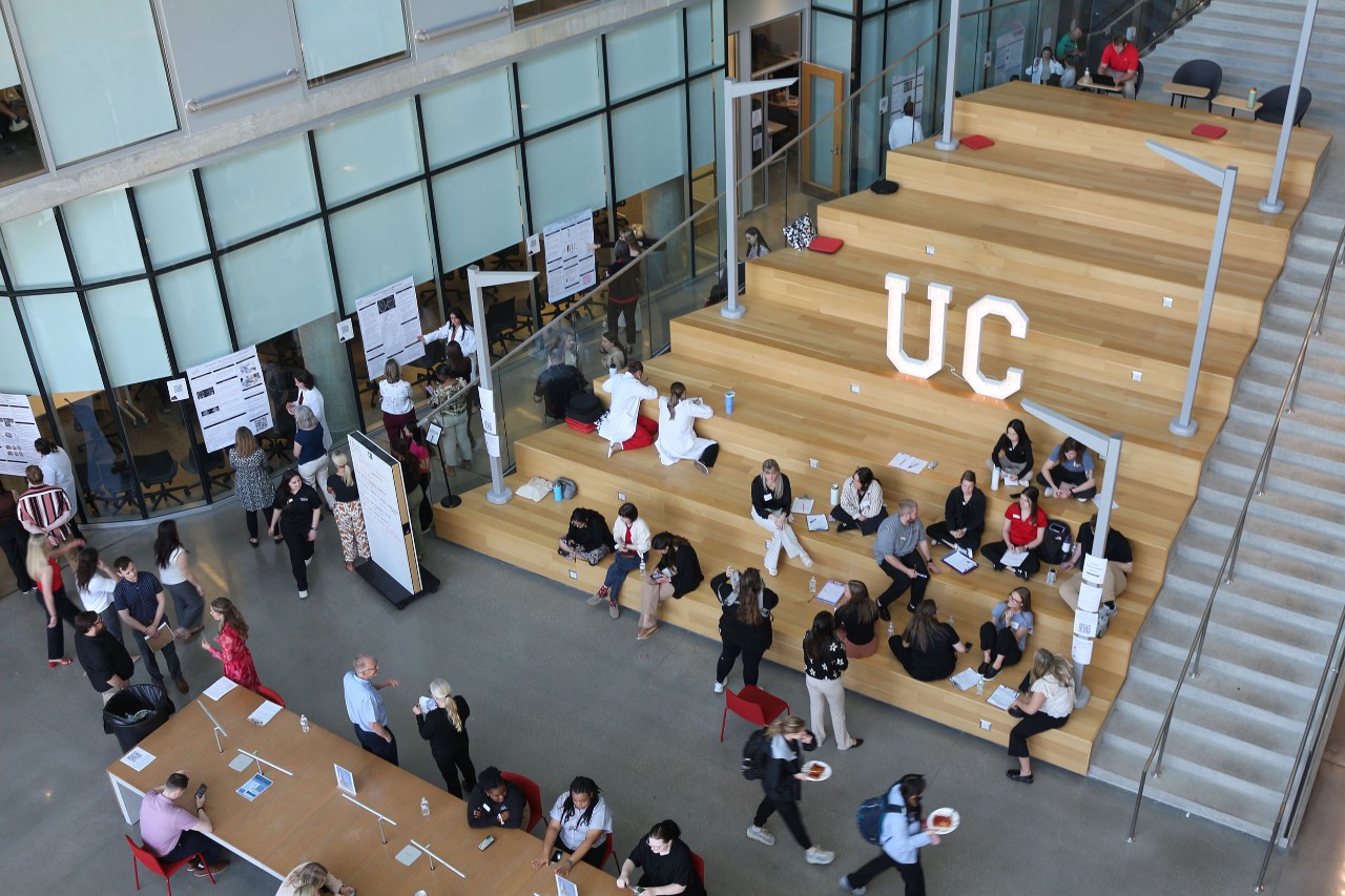 The 2025 CAHS Scholarly Showcase in the Health Sciences Building atrium 