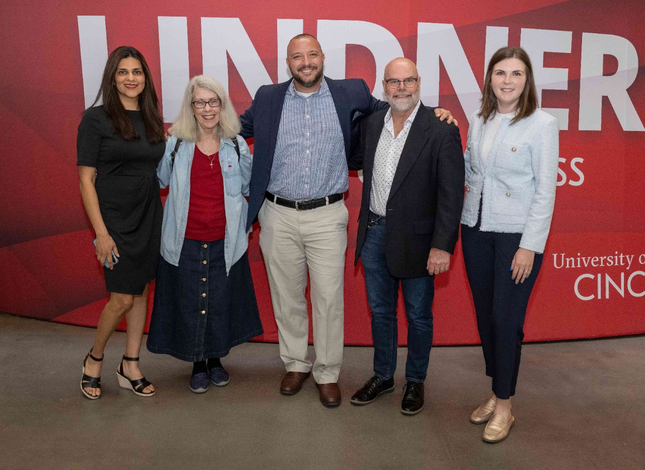 Marianne Lewis, Dean of University of Cincinnati College of Business faculty, staff and their families enjoyed Faculty awards ceremony Wednesday April 23, 2025 at Lindner College of Business. Photos by Joseph Fuqua II