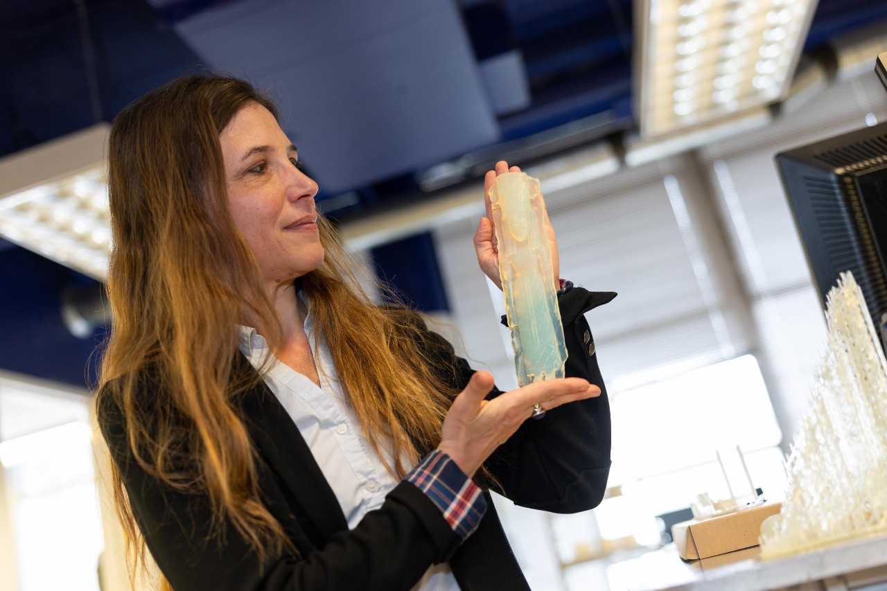 UC Assistant Professor of Classics Florence Gaignerot-Driessen is studying ancient ceremonial figurines she found on Crete dating back more than 2,000 years. She's working with 3-D printing and ceramics at DAAP to build replicas.