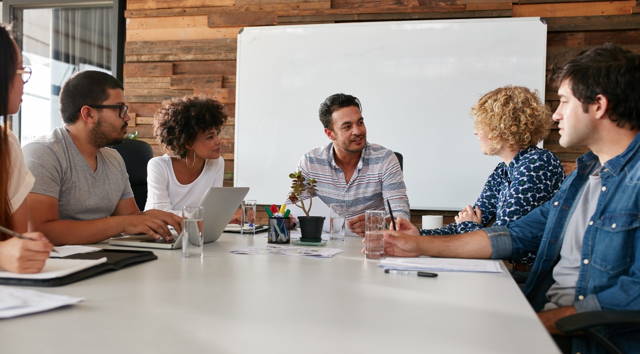 Businesspeople during a meeting. Photo/Jacob Lund