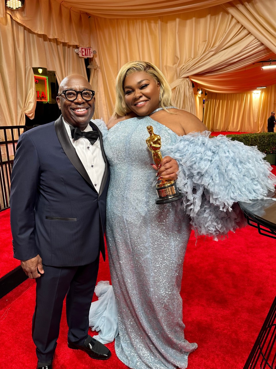 Darrell Miller with actress Da’Vine Joy Randolph 