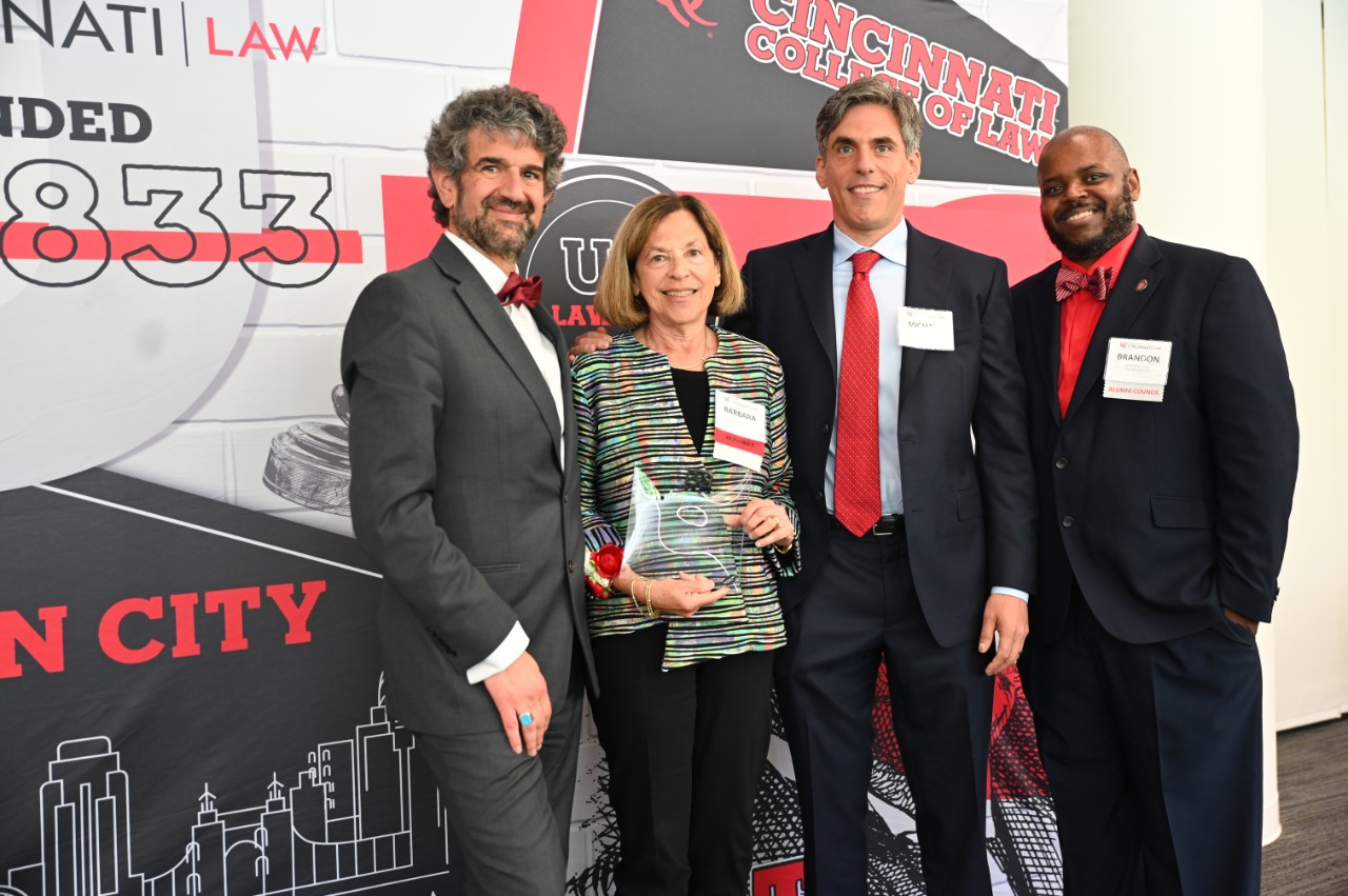 Barbara Bronson with Dean Hamoudi, Brandon Craig and Michael Bronson