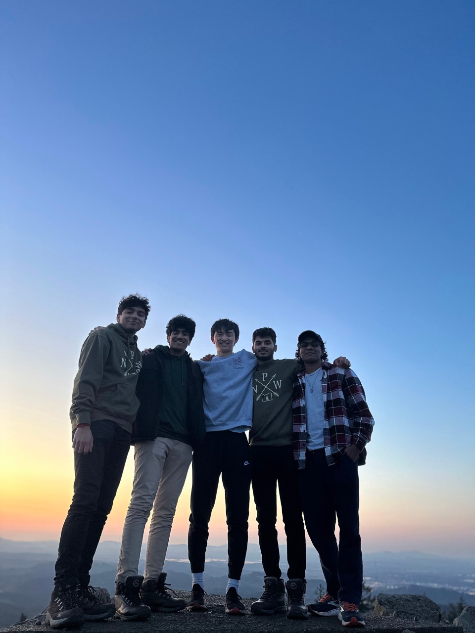 Left to right: UC students and friends Vrishank Shivaprakash, Aryan Shetty, Perry Li, Ayush Sunkad and Raghav Ramachandiran.