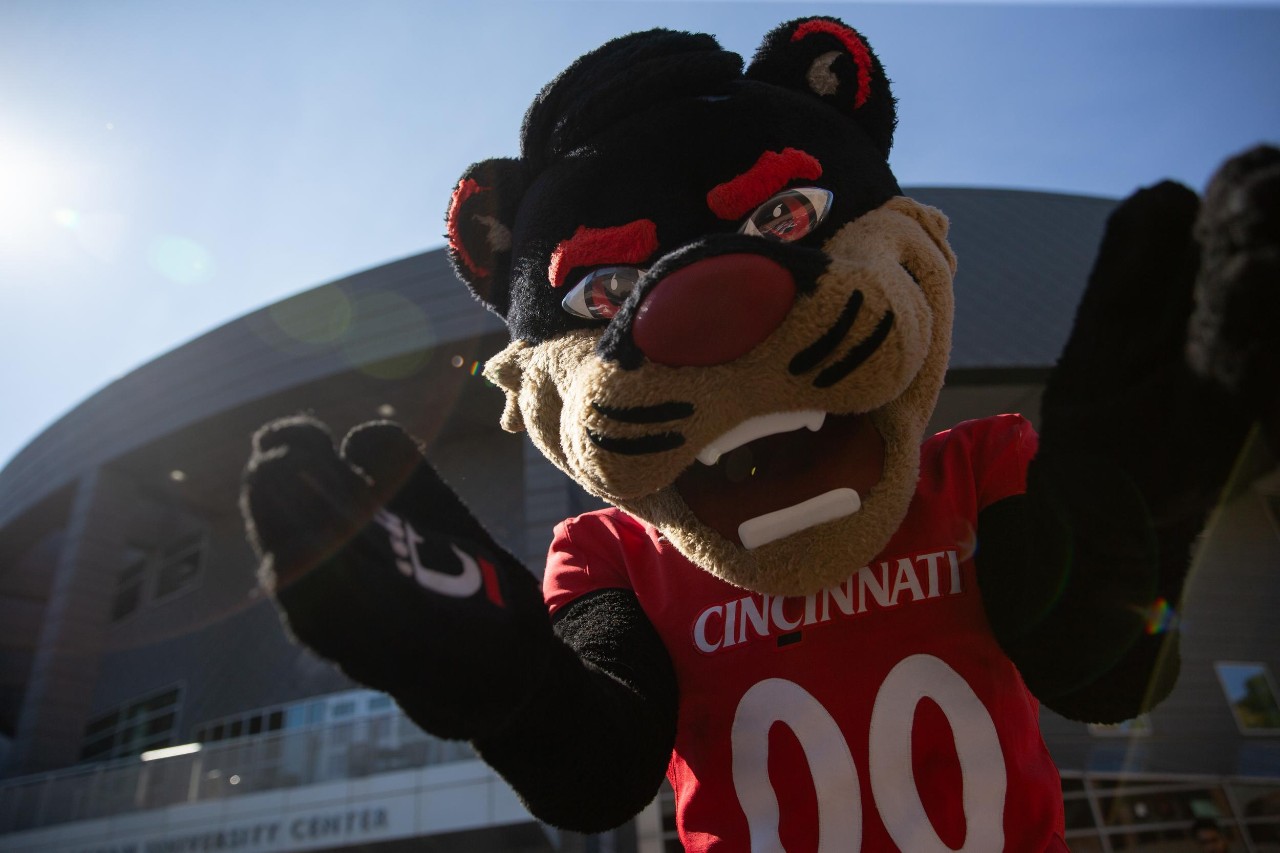 Pep rally on Mainstreet prior to UC's Homecoming football game.