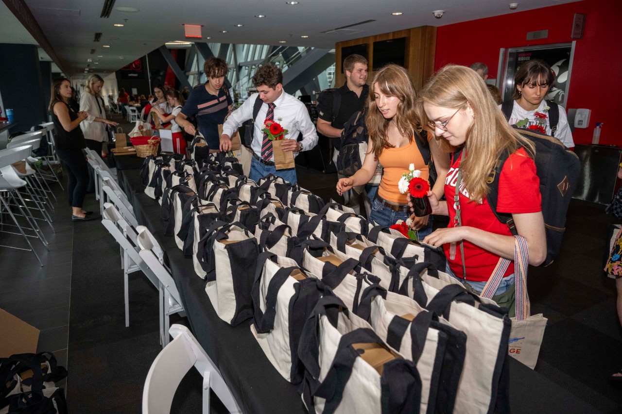Hugh Hoffman’s cohort #2 scholars students, cohort #2, families and faculty enjoyed the Hoffman scholarship signature event at Nippert Stadium Wednesday August 20, 2025. Photos by Joseph Fuqua II