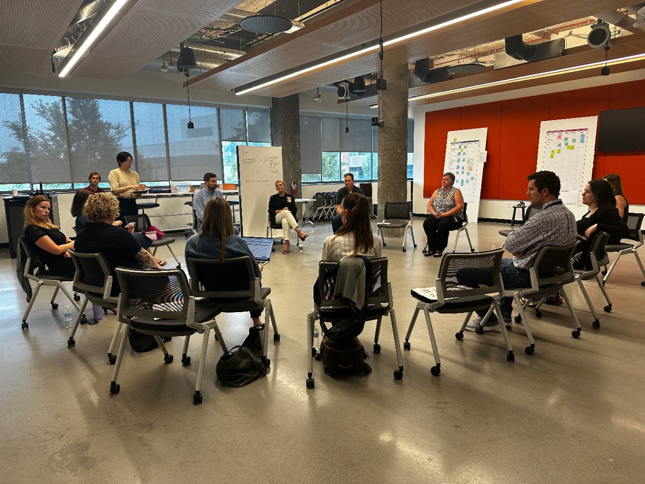 Kao team discussing session takeaways