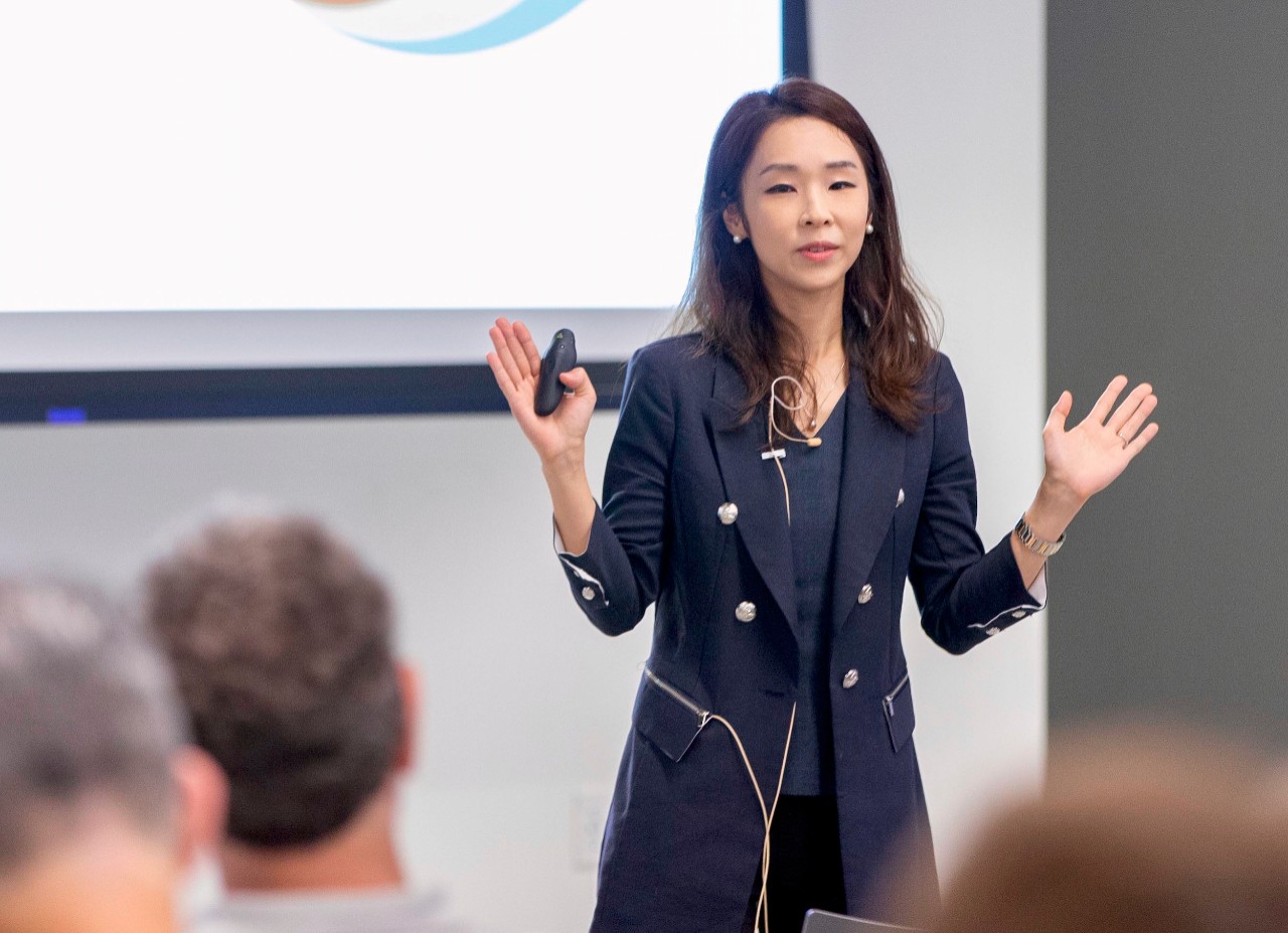 People enjoyed the presenters during the University of Cincinnati Venture Lab Pre-accelerator Cohort 6 Graduation and Presentation Event at Innovation Hub September 17, 2019. UC/Joseph Fuqua II