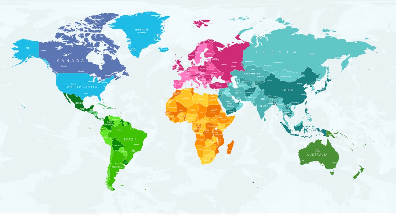 Photo of the world map