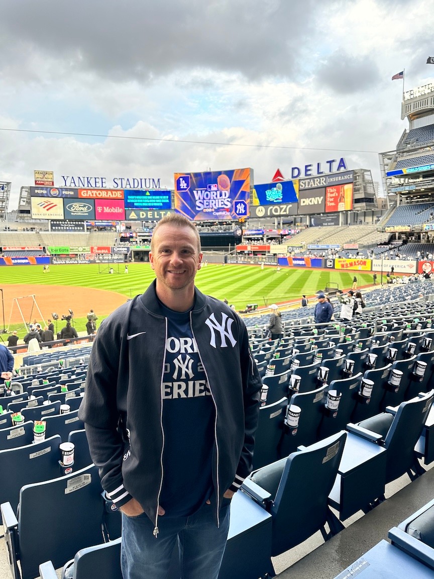 Kevin Hollabaugh at Yankee Stadium in the Bronx, New York. 