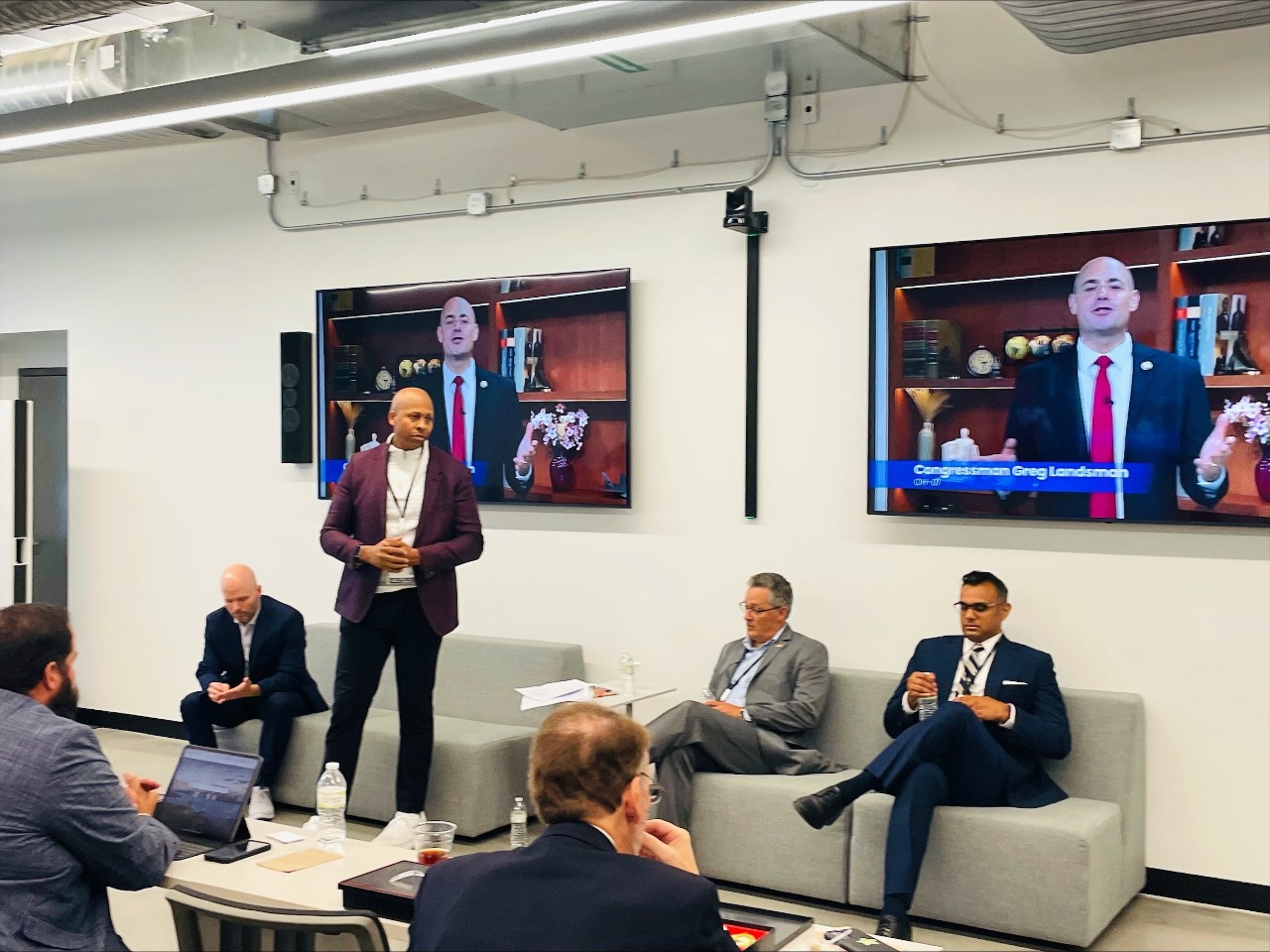 Photo of Congressman Greg Landsman who joined thought leaders virtually.