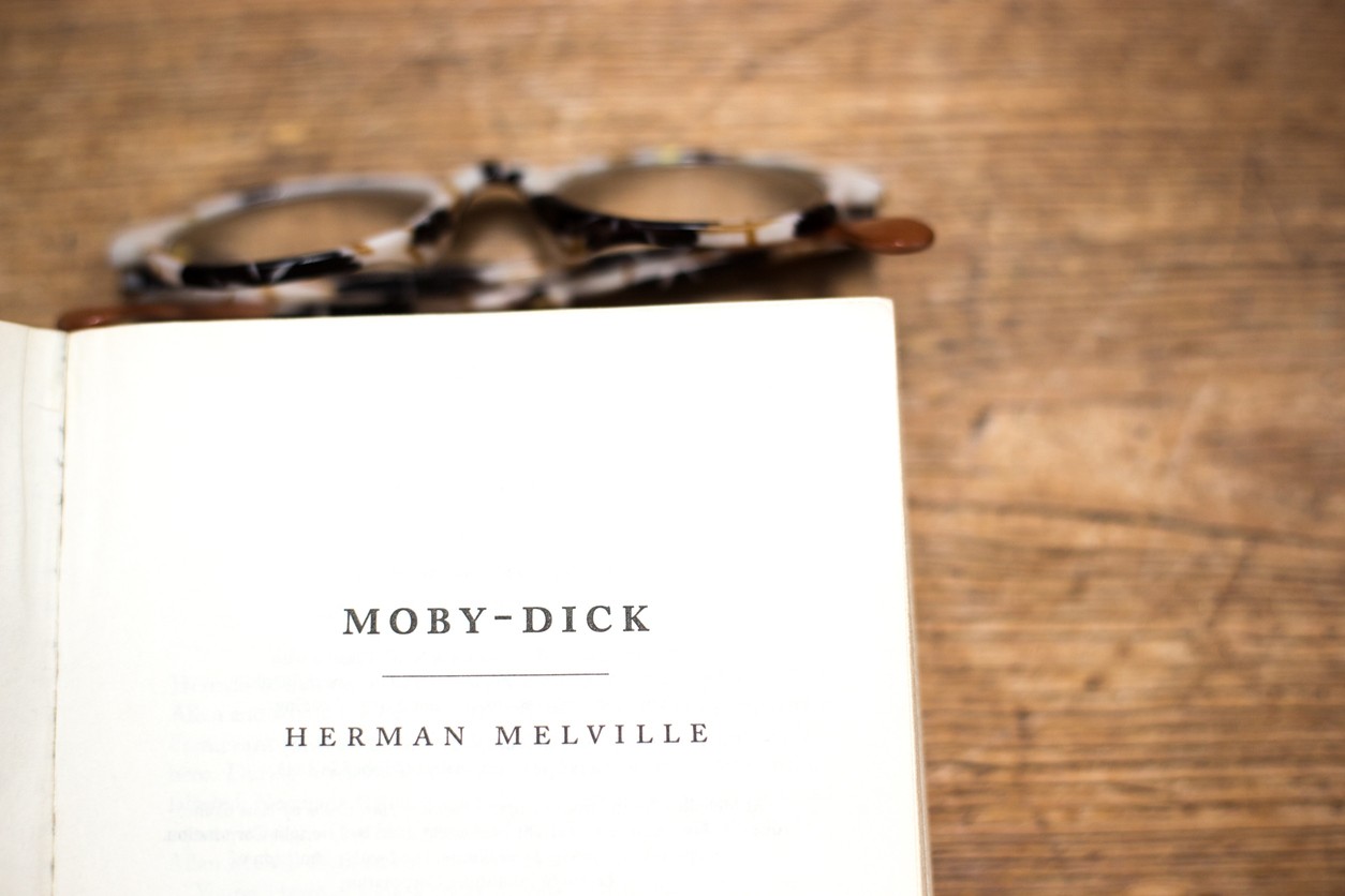 Open Book, Title Page: Moby Dick by Herman Melville