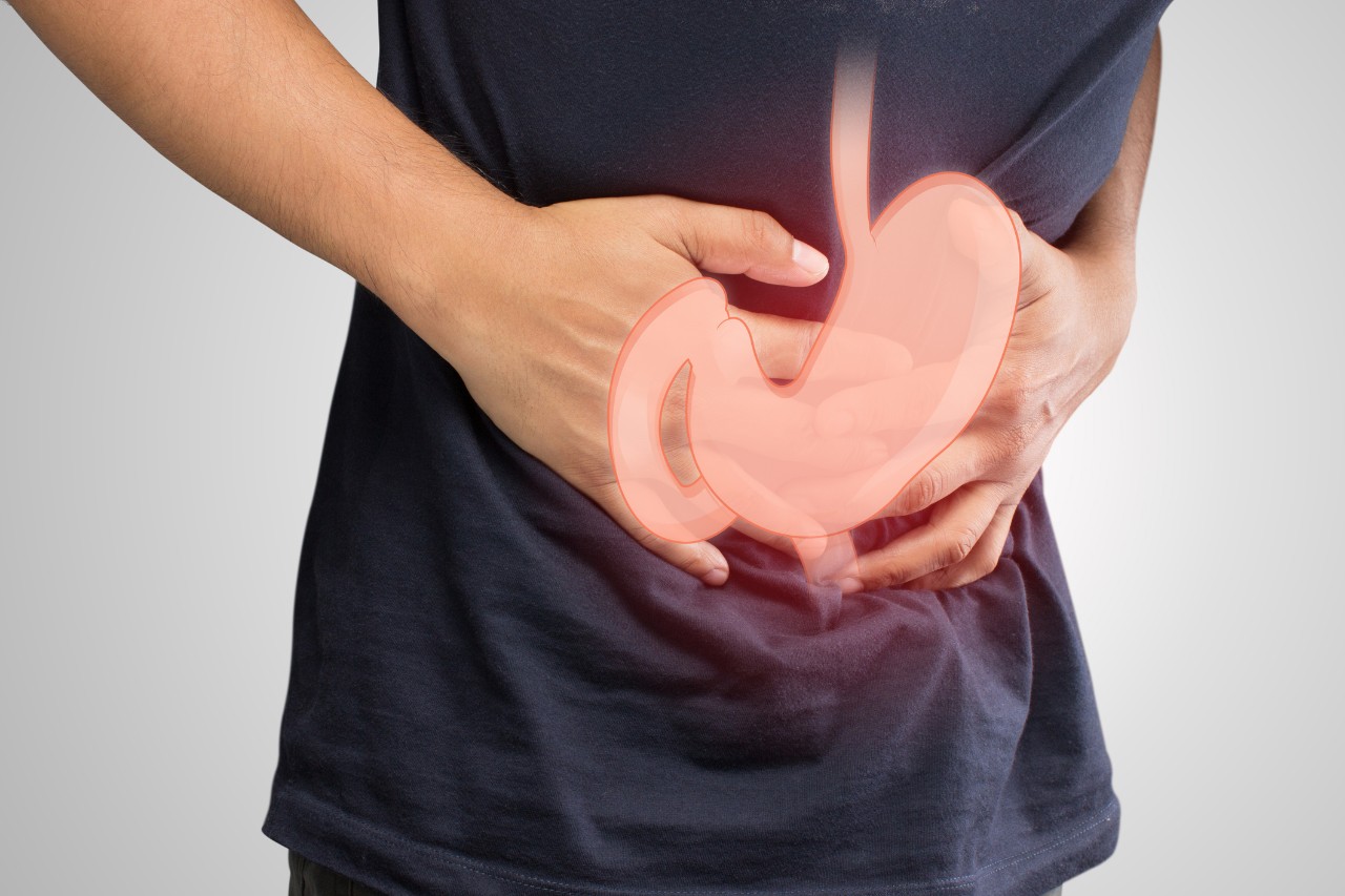 Photo illustration of stomach discomfort 