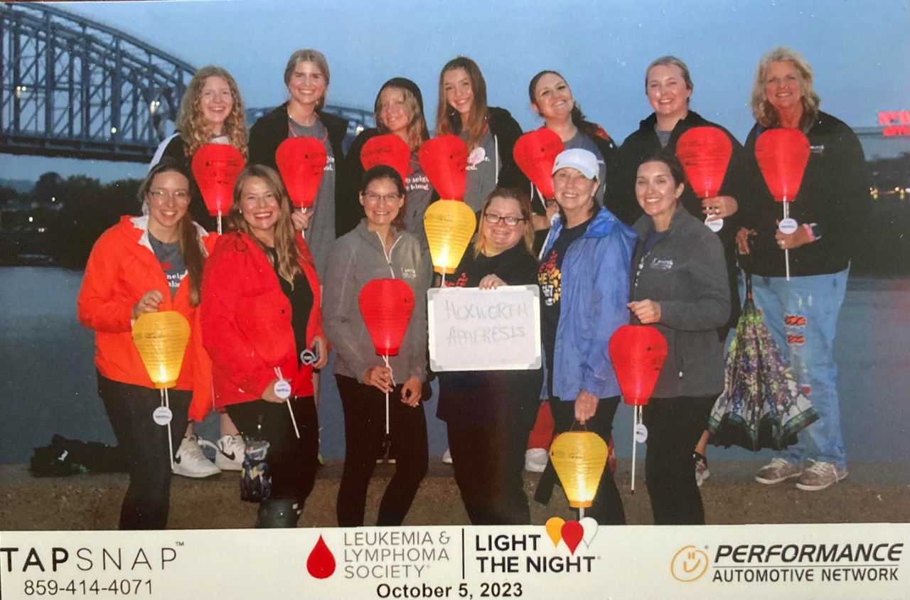 The Hoxworth Apheresis Team at Light the Night