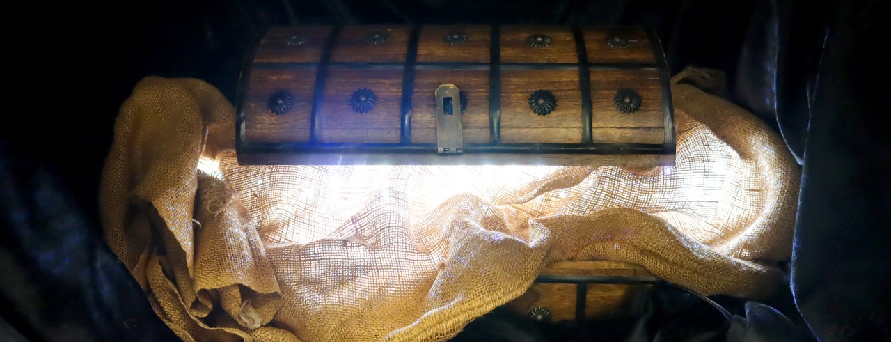 A promotional graphic for "The Lightning Thief"