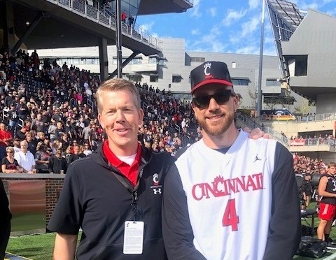 Greg Wolf with Travis Kelce.