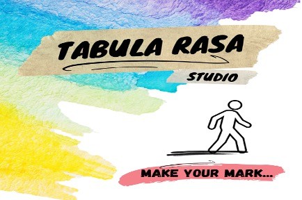 Student-designed promotional graphic for "Tabula Rasa."