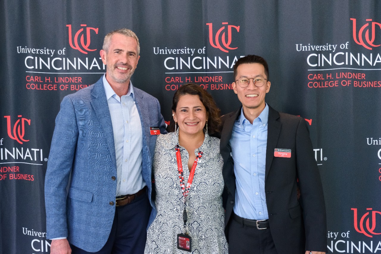 Photo of Mike Fry, Georgette Angulo-Ramirez and Dungang Liu.