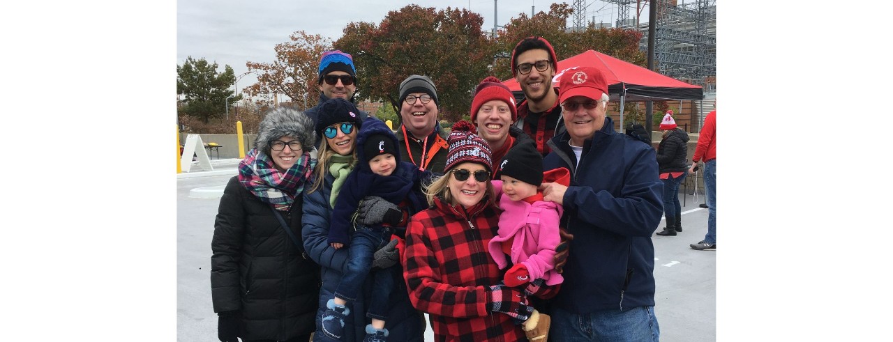 Emma Off and family at a previous UC Homecoming