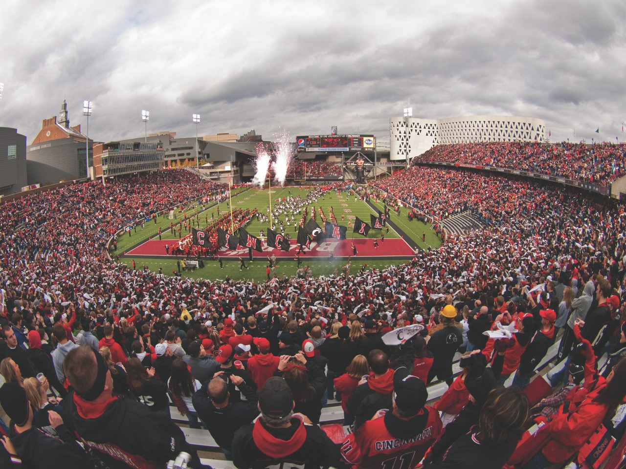UC's Nippert Stadium full of Bearcats fans and students