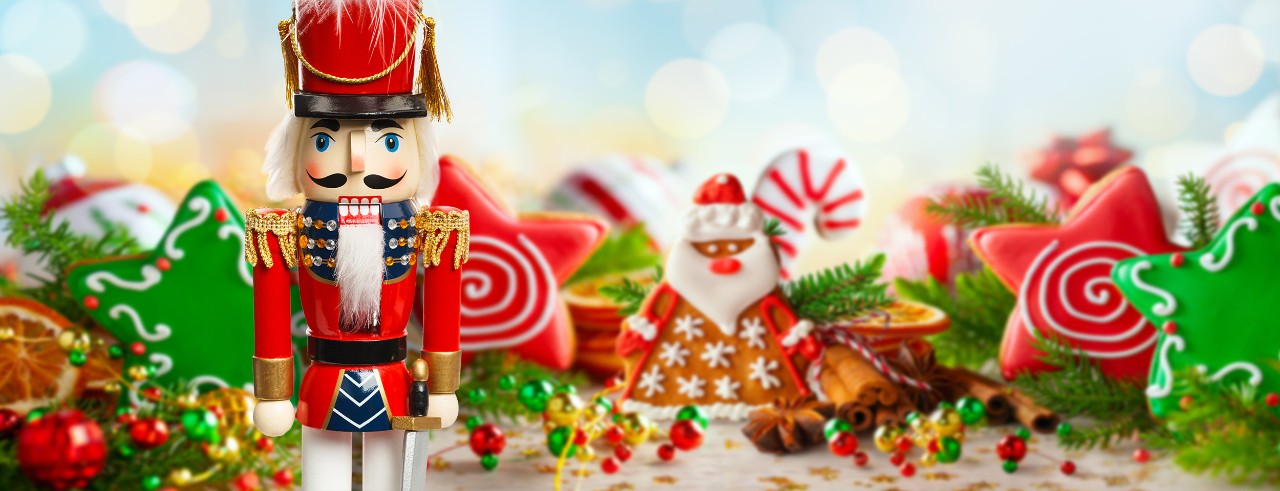 A promotional graphic for "Just Desserts."