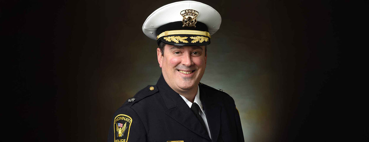 Lieutenant Colonel Matthew Hammer of the Cincinnati Police Department in full uniform