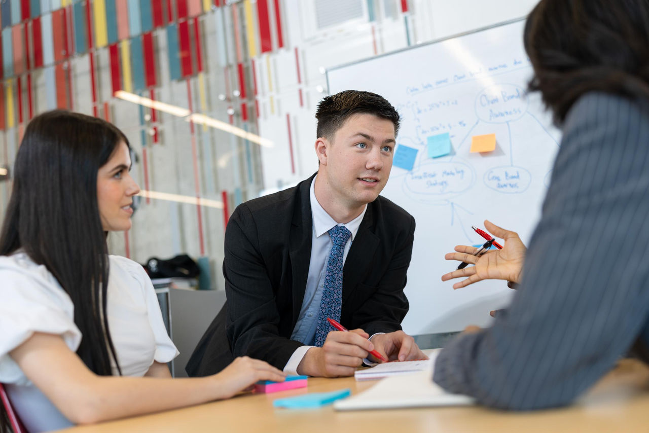 Business leaders in a meeting.