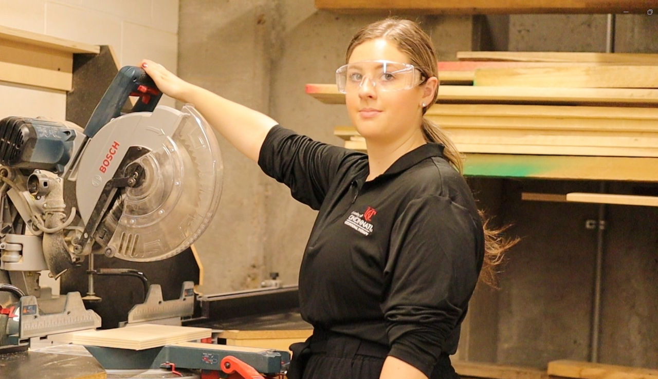 Shockey in the 1819 Ground Floor Makerspace. Photo/Alexander Pearks