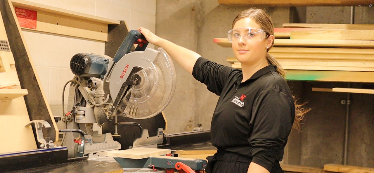 Shockey in the 1819 Ground Floor Makerspace. Photo/Alexander Pearks