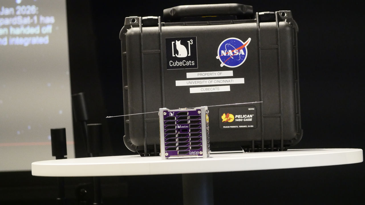 LeopardSat-1 satellite displayed. 