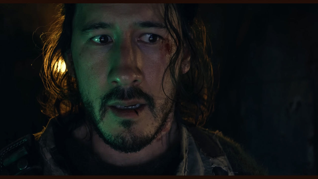 Still image of Mark Fischbach from the trailer of his movie "Iron Lung."