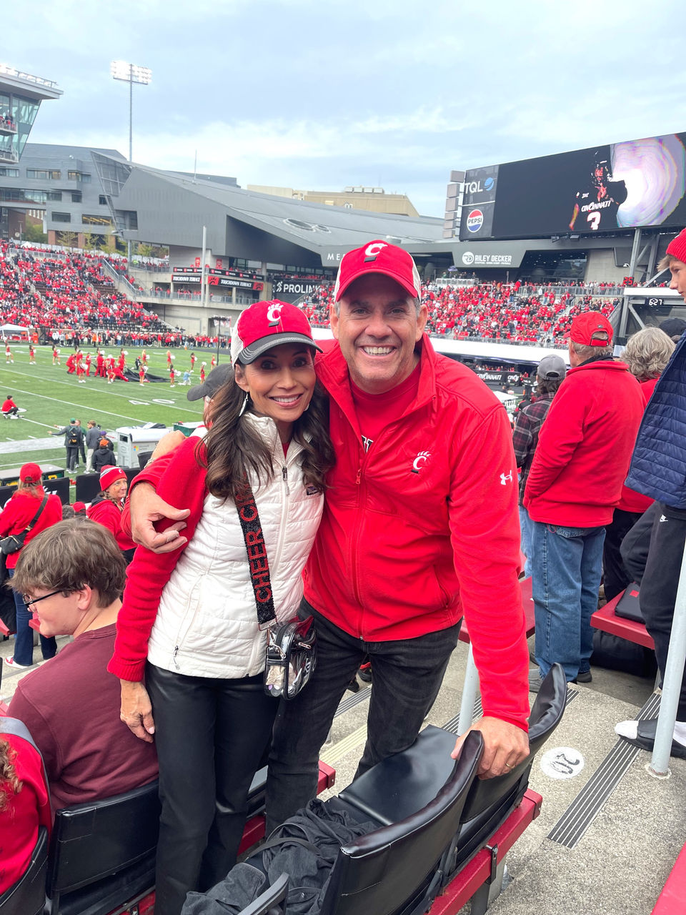 Judd and Elizabeth Weis at Nippert Stadium