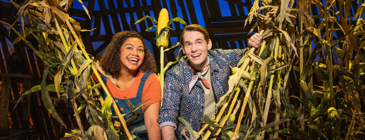 A promotional image for the national tour of "Shucked."