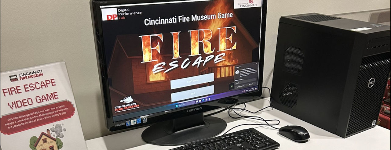Fire Escape game setup. 