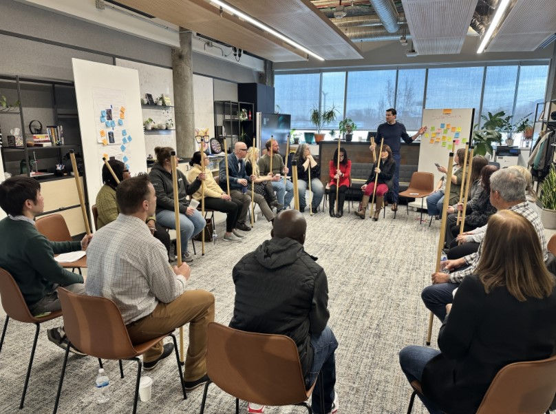 Nick Partridge leads a corporate Learning Lab session. 