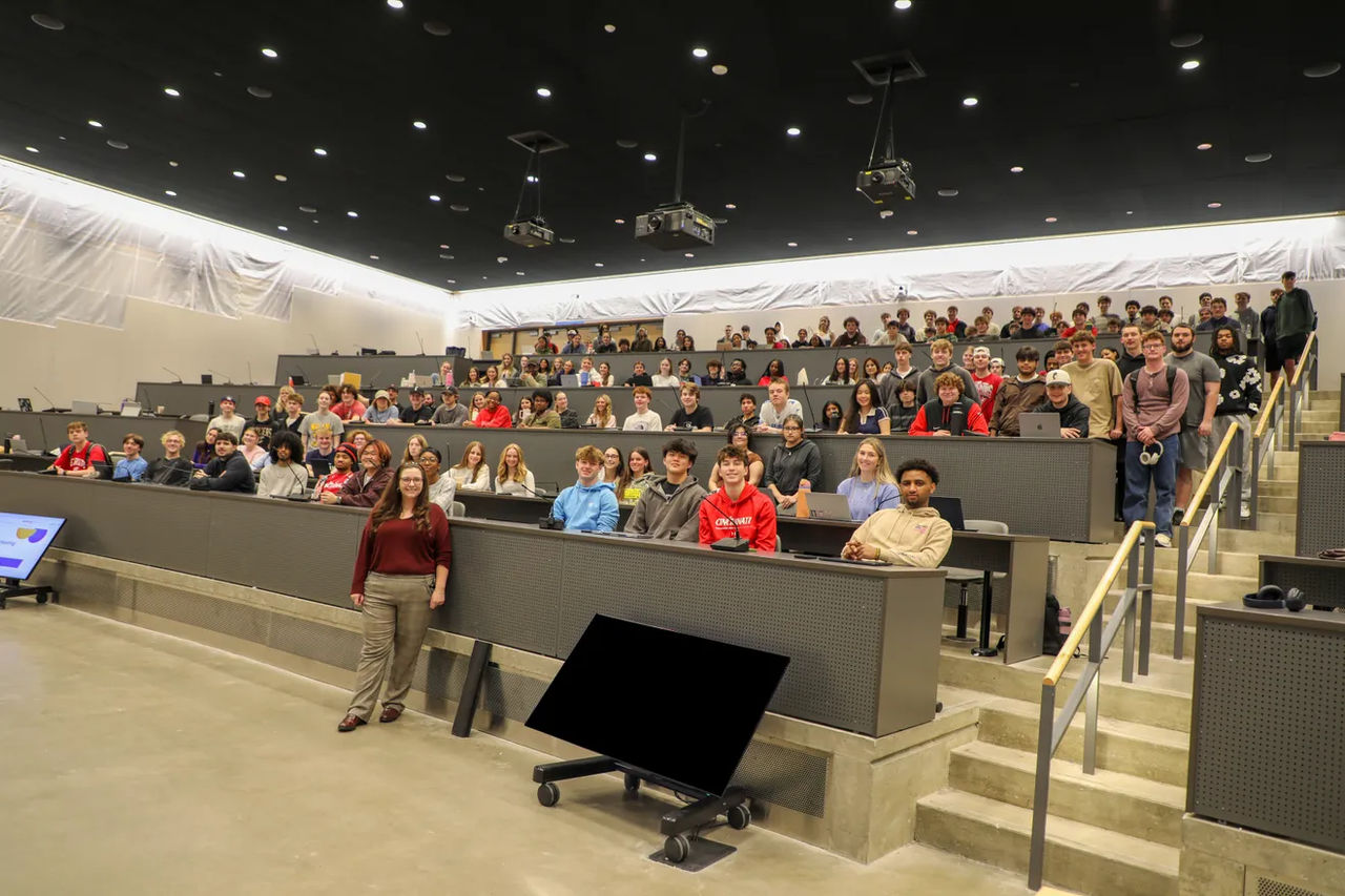 University of Cincinnati students participating in Ad Meter