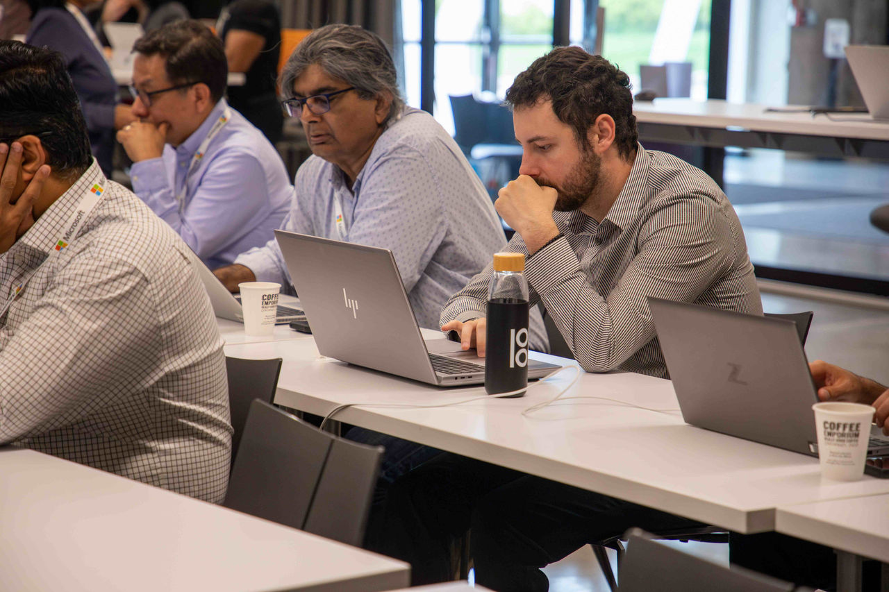 Workers completing assignments at 1819