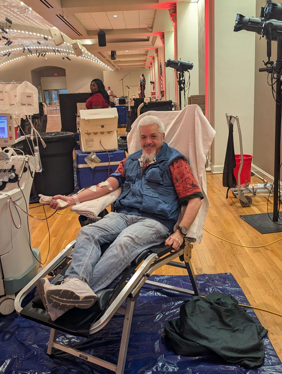platelet donor at Music Hall