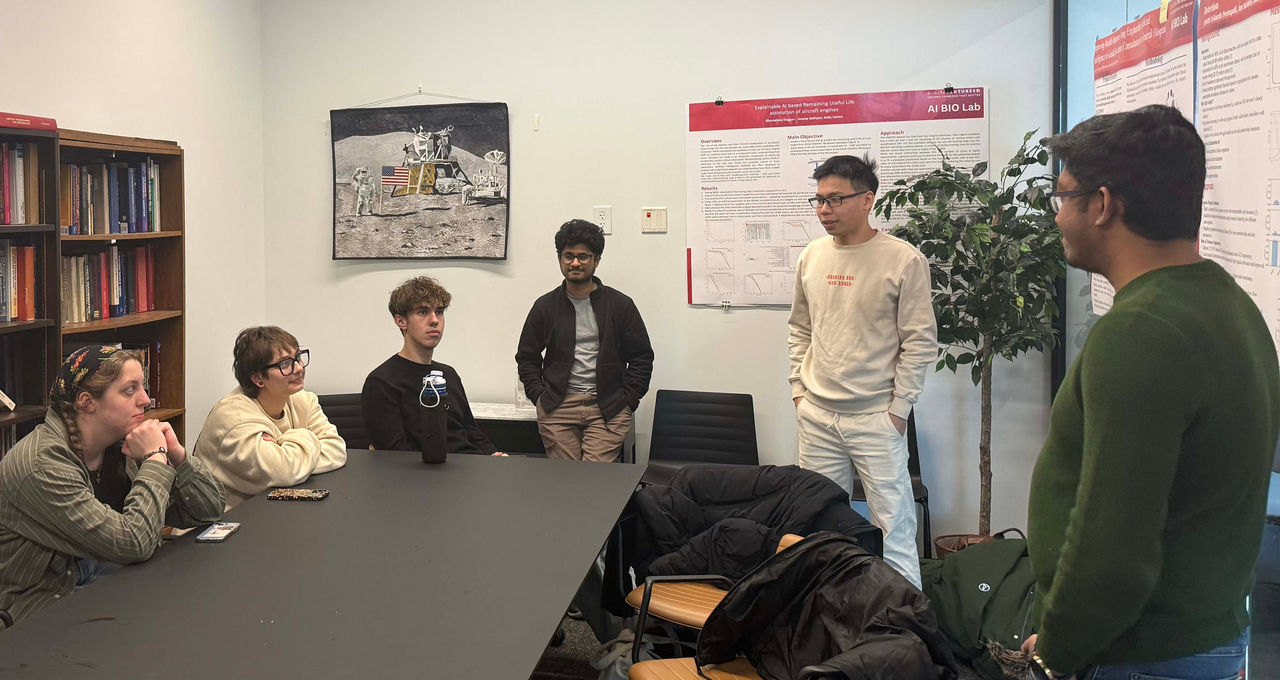 HHS students visiting the AI Bio Lab