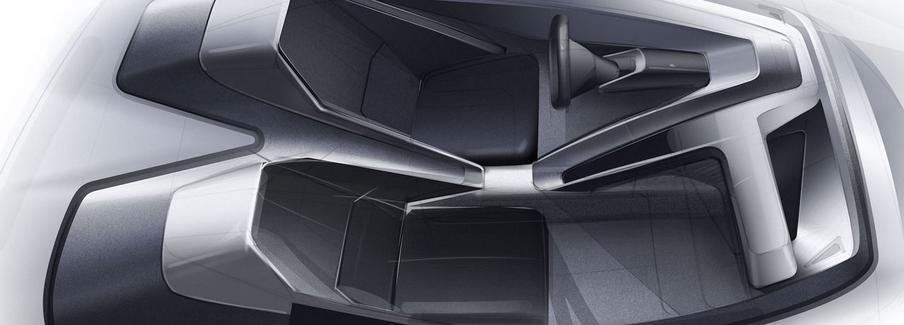 Rendering interior design vehicle