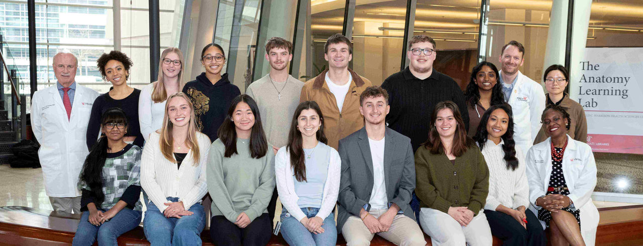 Group photo of the first class of the Harvey D. and Janet G. Cohen Leadership in Clinical Medicine Program.