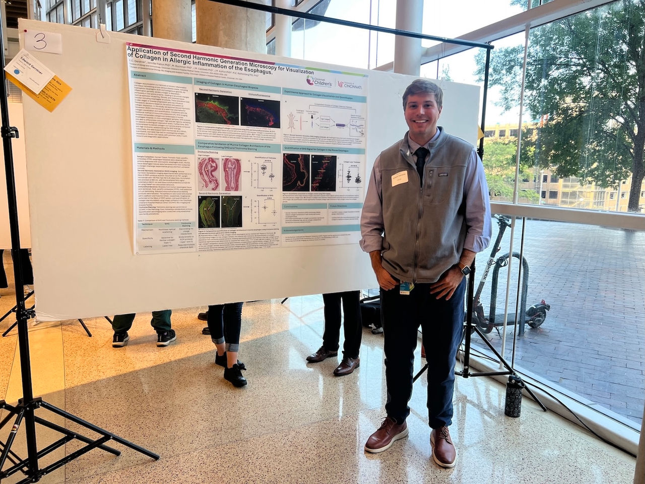 Eddie Gerstner presents research on the medical campus