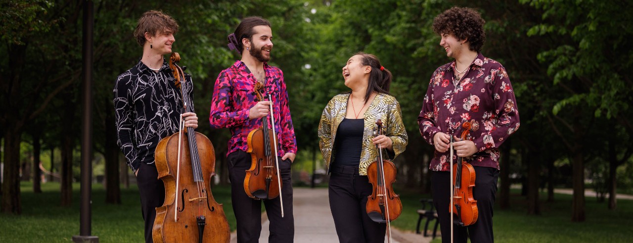 Poiesis Quartet promo image by Peter Ringenberg Photography.